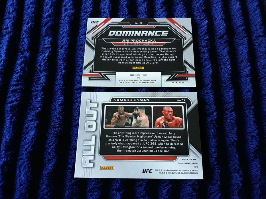 Panini Prizm UFC 2023 - Prochazka & Usman - sparkle disco prizm
