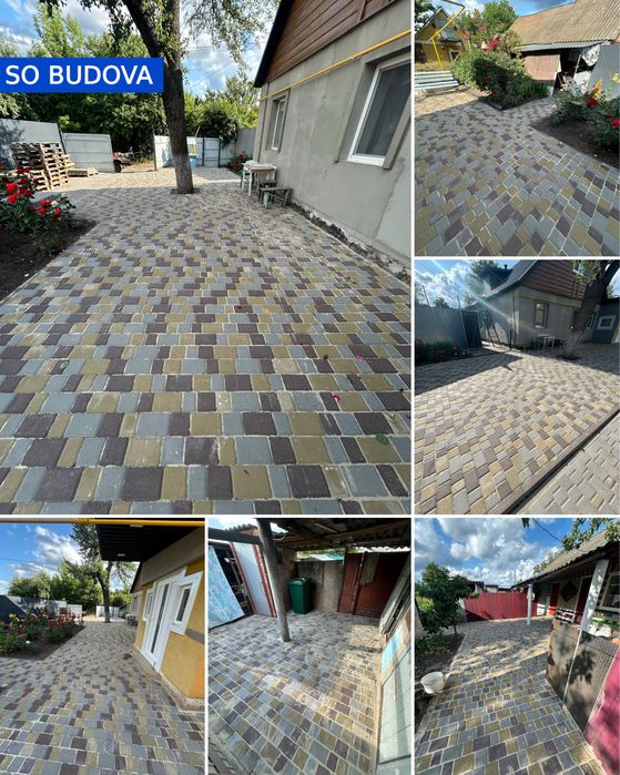 Укладання тротуарної плитки Укладка тротуарной плитки и брусчатки ФЭМ