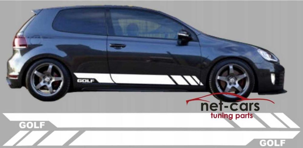 Naklejki drzwi VW GOLF V VI VII GT GTI biała