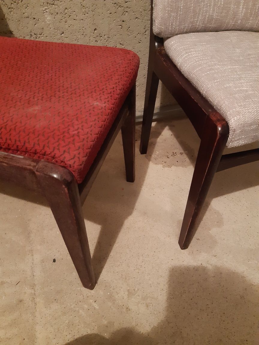 krzesła PRL do renowacji 2 sztuki