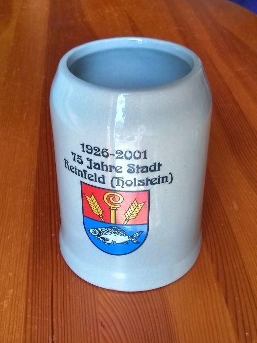 (˵ ͡° ͜ʖ ͡°˵) Kufel ceramiczny "75 Jachre..." / Made in Germany.