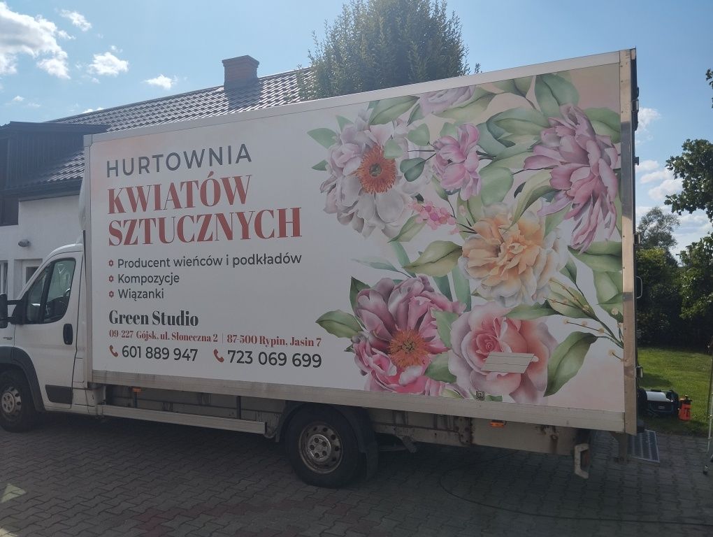 Reklama na samochód, oklejanie busów, witryn, montaż, cała Polska