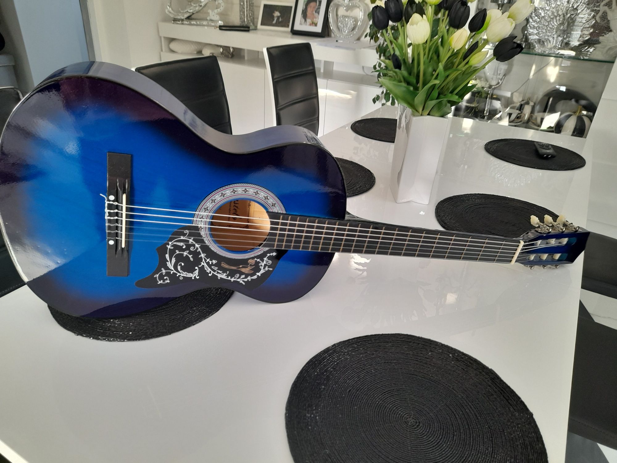 Gitara klasyczna castelo g1 rozmiar 3/4 niebieski połysk