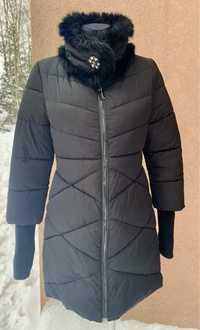 Płaszcz zimowy, ciepły , czarny snow& passion