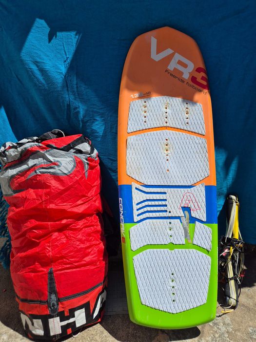 Kit Kitesurf prancha paraquedas e pega