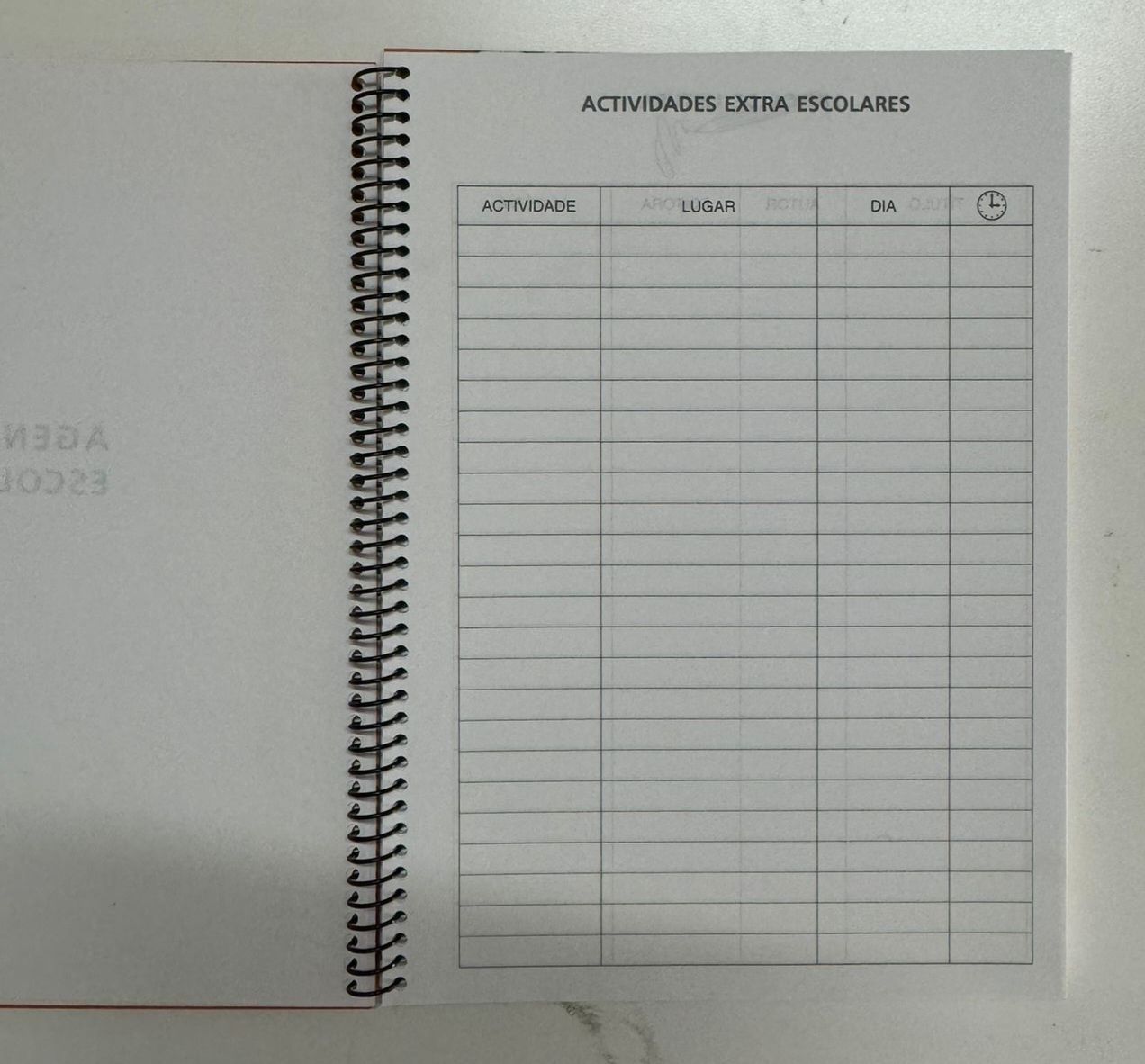 Agenda escolar setembro a julho