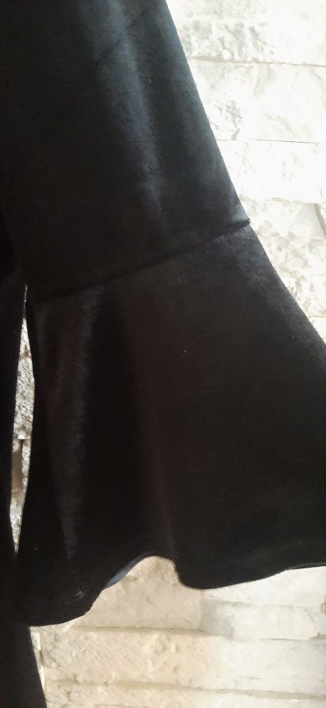 Sukienka tunika czarna welurowa 2Xl/3XL (70cmx2pachy)