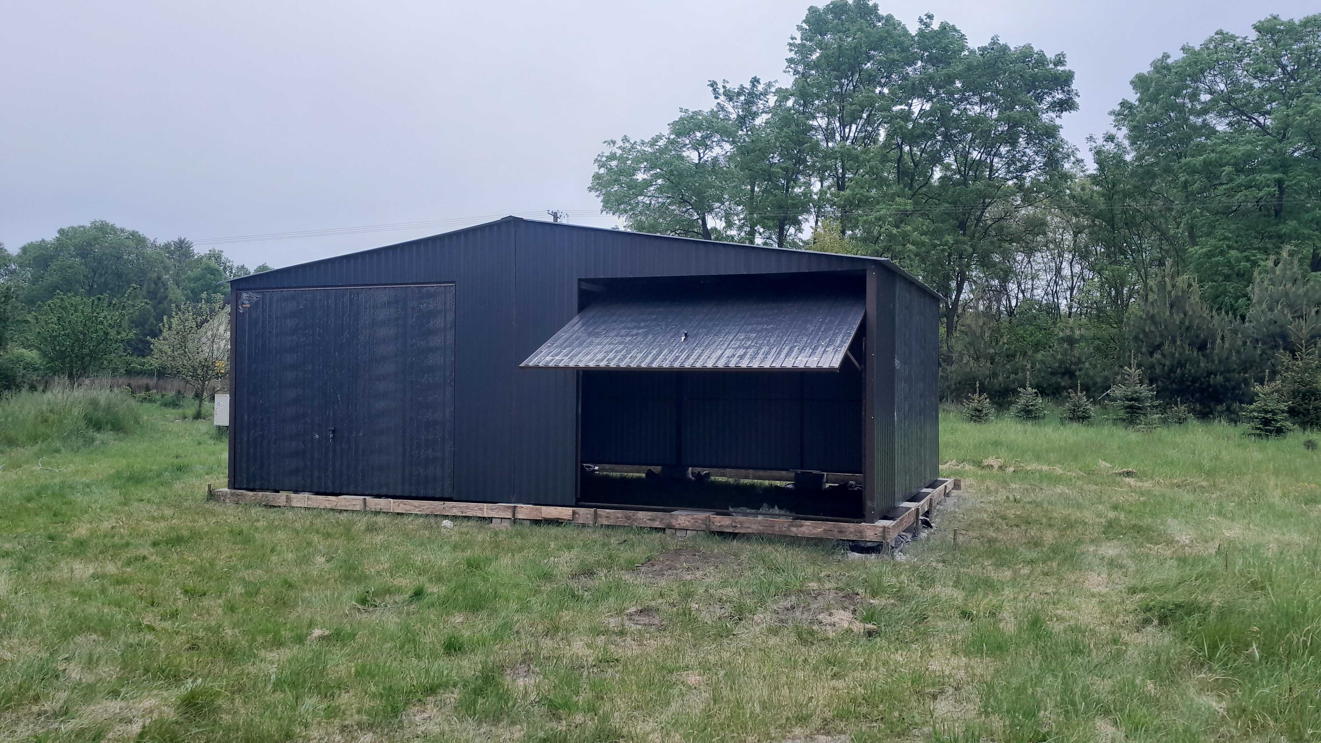 Garaż blaszany 7x6 Drewnopodobny
