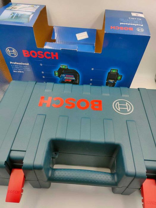 Bosch GLL 3-80 G - Zielony Laser Liniowy Krzyżowy Walizka