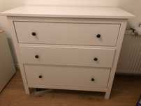 Ikea komoda Hemnes 3 szuflady biała bejca 108x96 cm