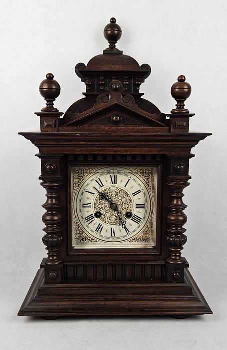 Wielki stary oryginalny stylowy zegar kapliczka JUNGHANS - Antyk