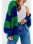 Kardigan sweter NAOKO pure raindrop zielony granatowy uni