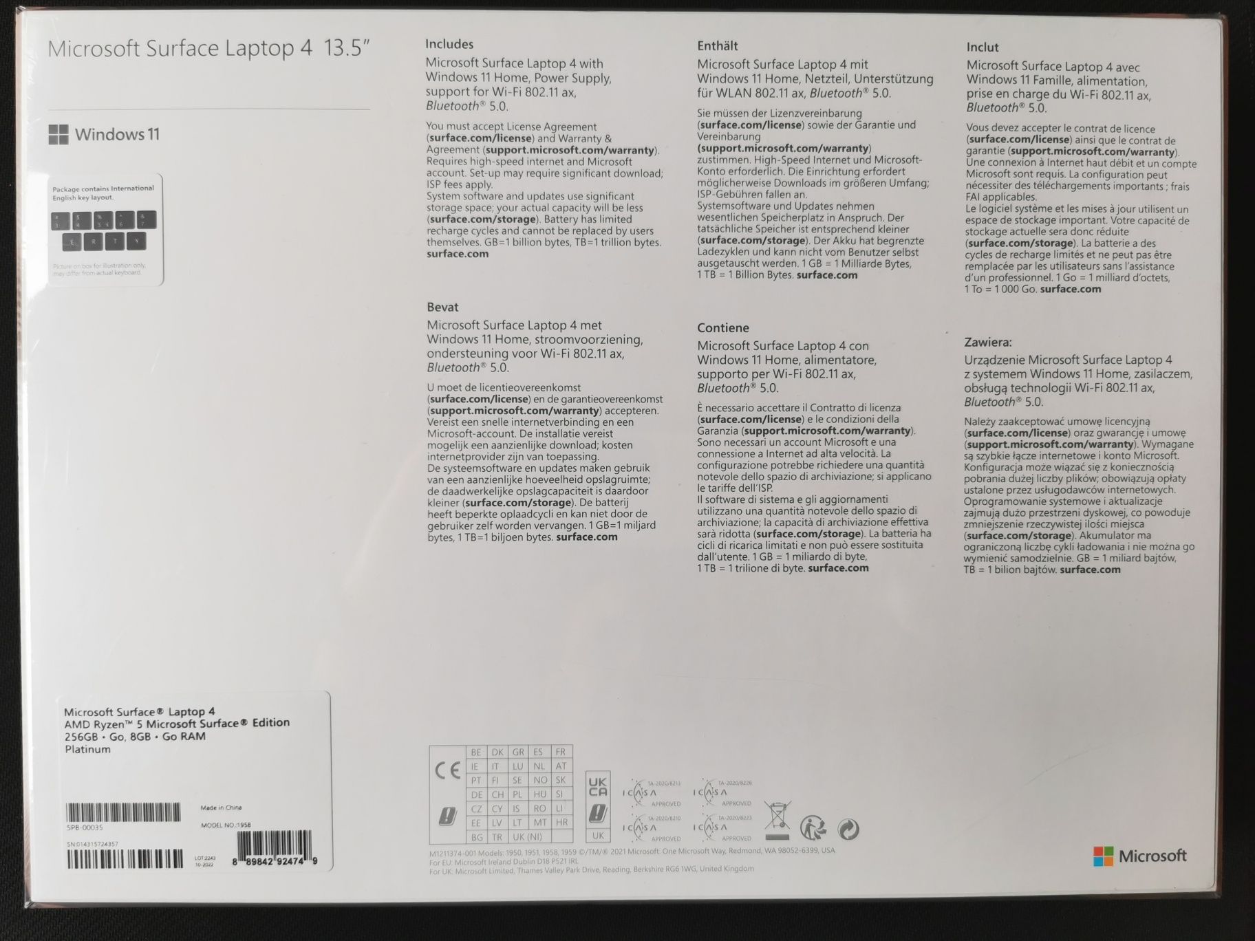 Nowy zafoliowany Microsoft Surface Laptop 4 8GB 256GB