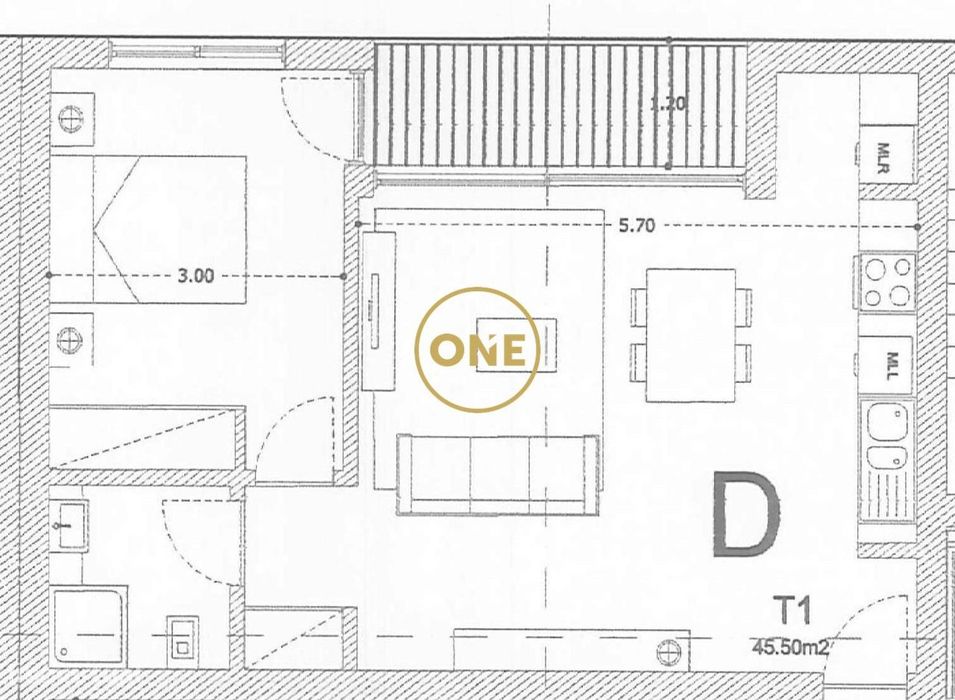 Apartamento T1 em Calendário
