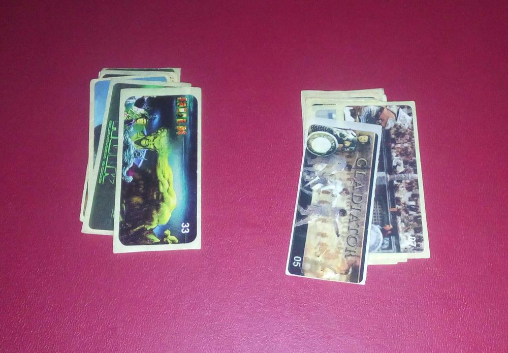 Наклейки из жвачки GLADIATOR ,HULK.