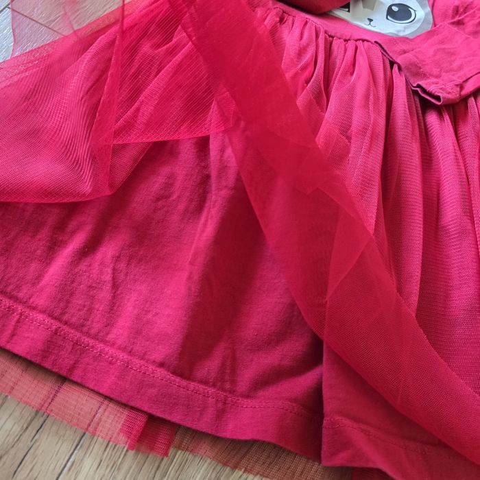 Sukienka kappalah 98 104 bawełna cotton długi rękaw sesja święta