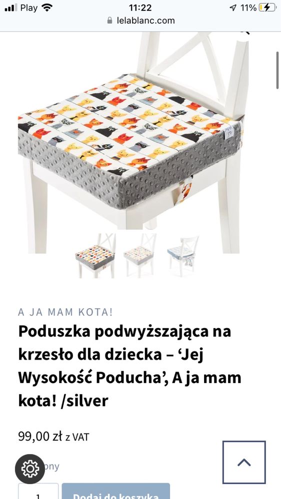 Poduszka podwyższająca na krzesło 8 cm