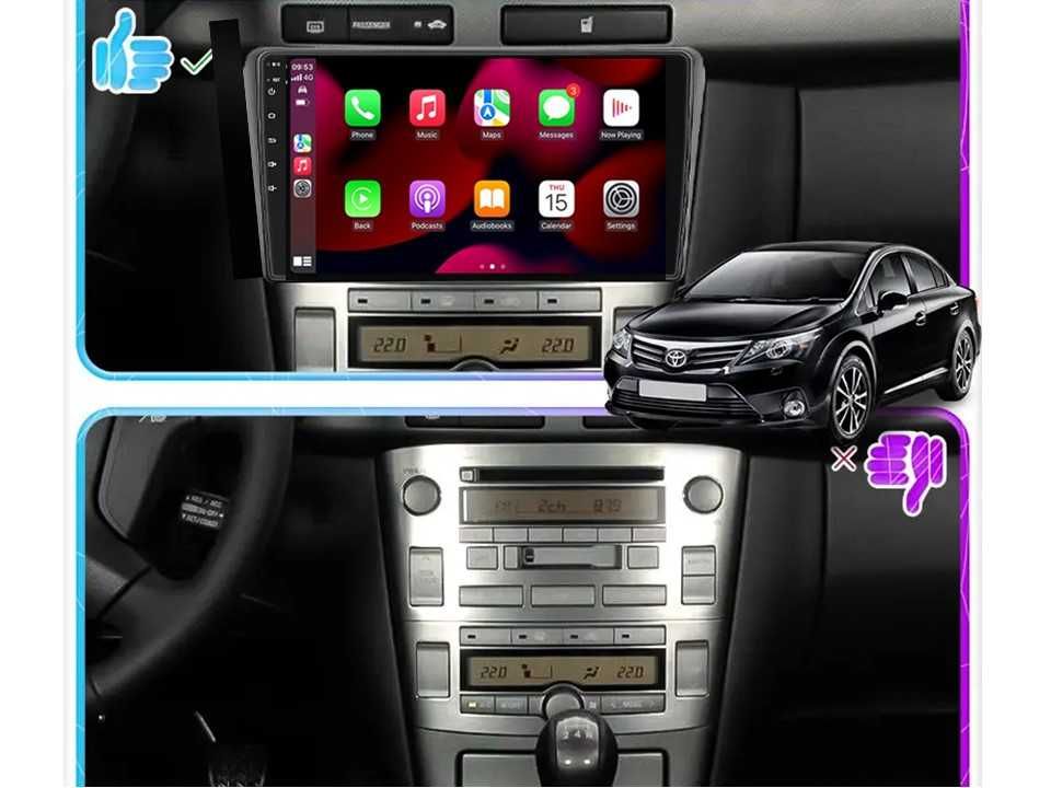 Radio samochodowe Android Toyota Avensis (9", black) 2002.-2008