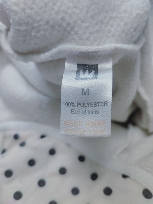 Пижама, Кигуруми взрослый, белый, бу, тедди мех, фирменный.