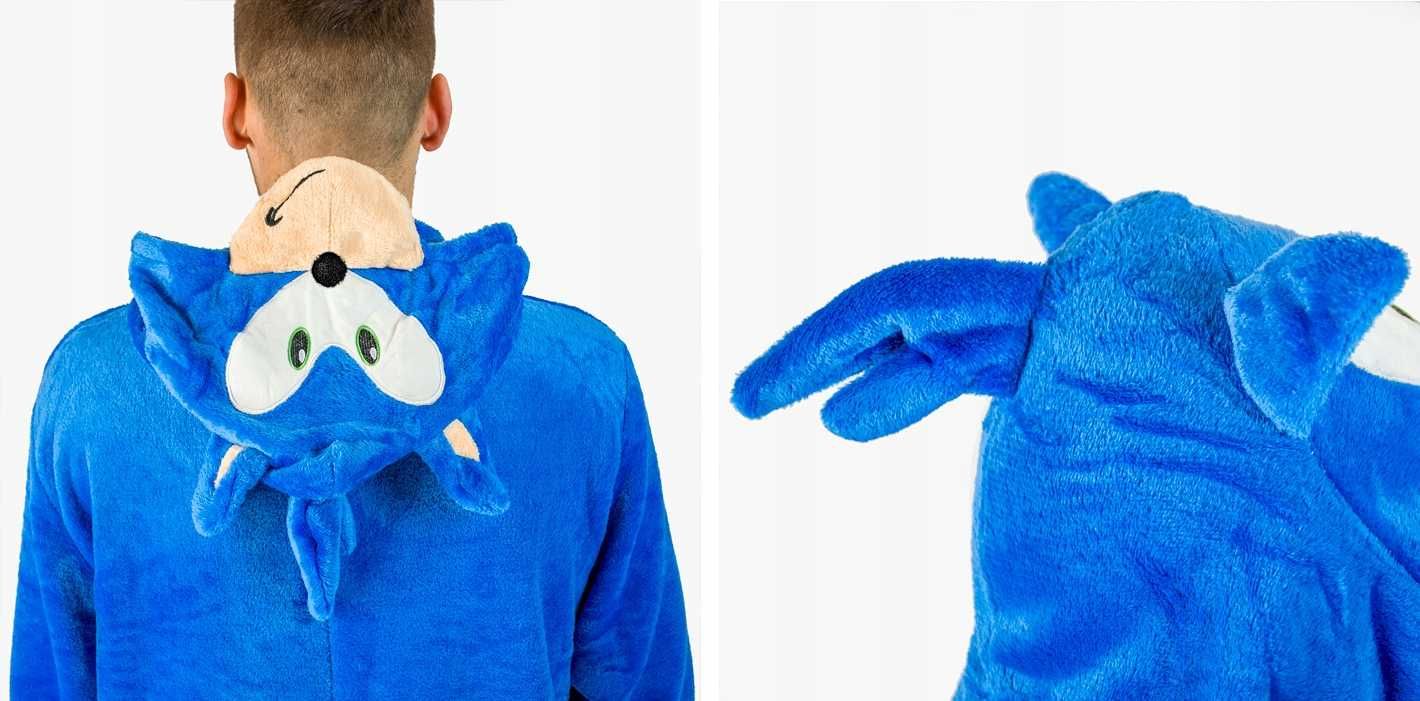 KOSTIUM  KIGURUMI Przebranie Strój Kostium  Dres  SONIC XL