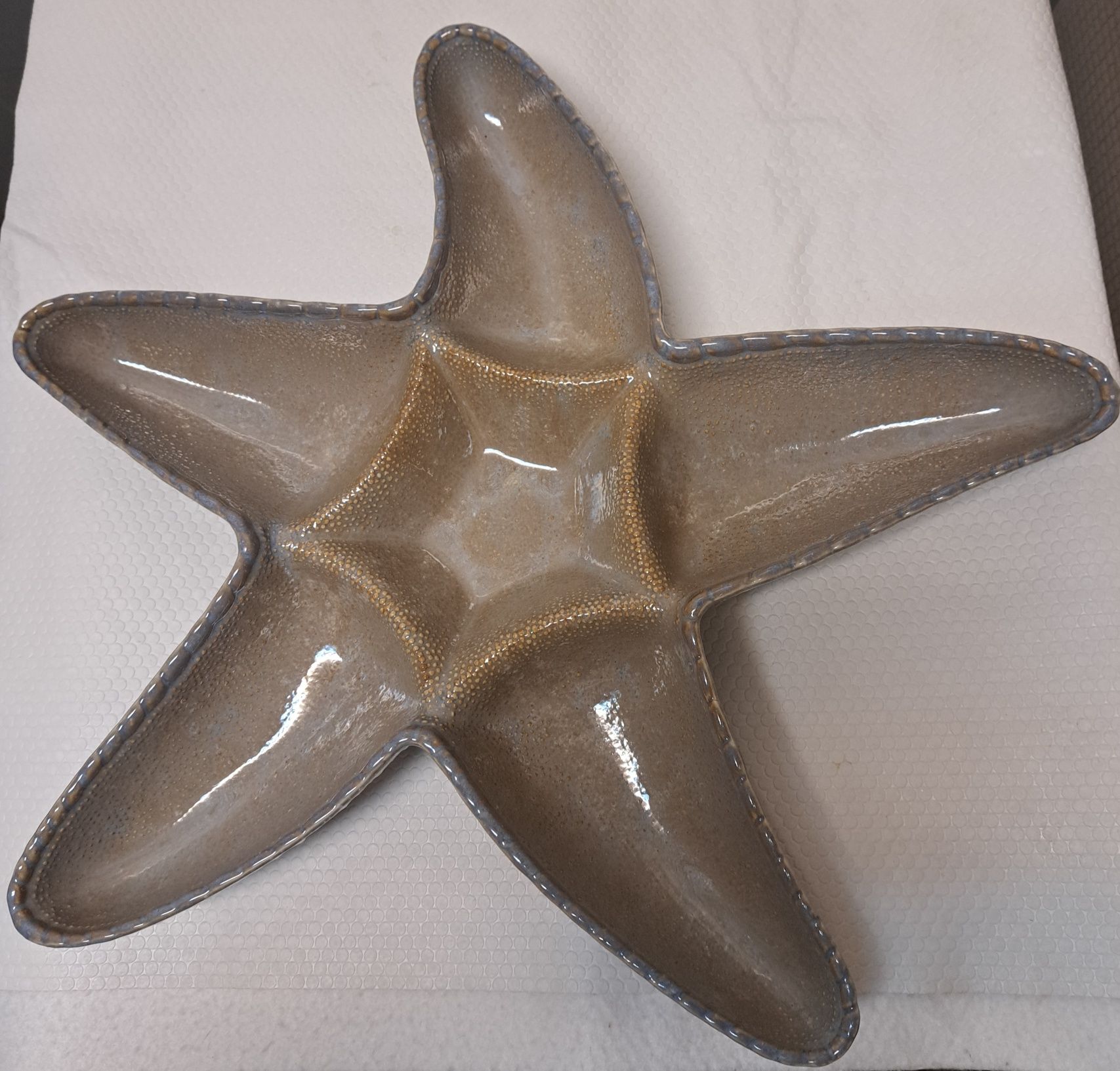 Prato de Aperitivos  - Estrela em Cerâmica vidrado