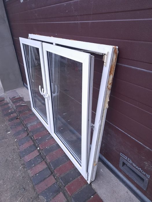 Okna 157x120 pcv okno dwuskrzydłowe używane Niemieckie DOWÓZ CAŁY KRAJ