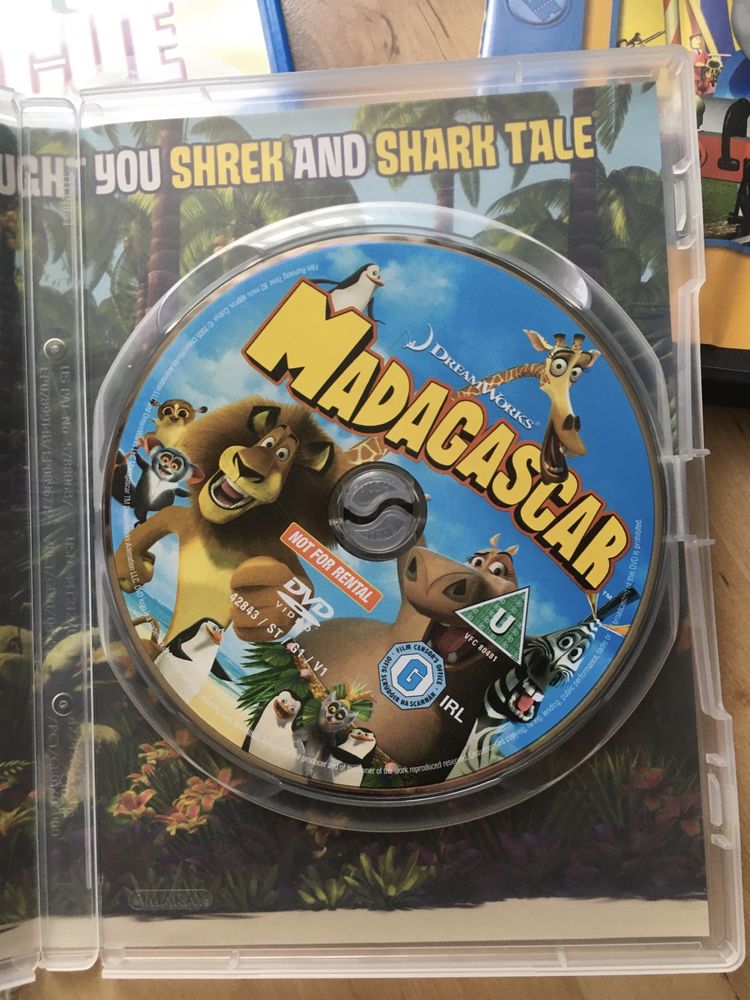 Bajki dvd Tomek i przyjaciele,Madagascar,Playmobil,Elmo i inne