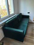 Sofa(kanapa) z funkcją spania+ fotel (komplet) butelkowa zieleń