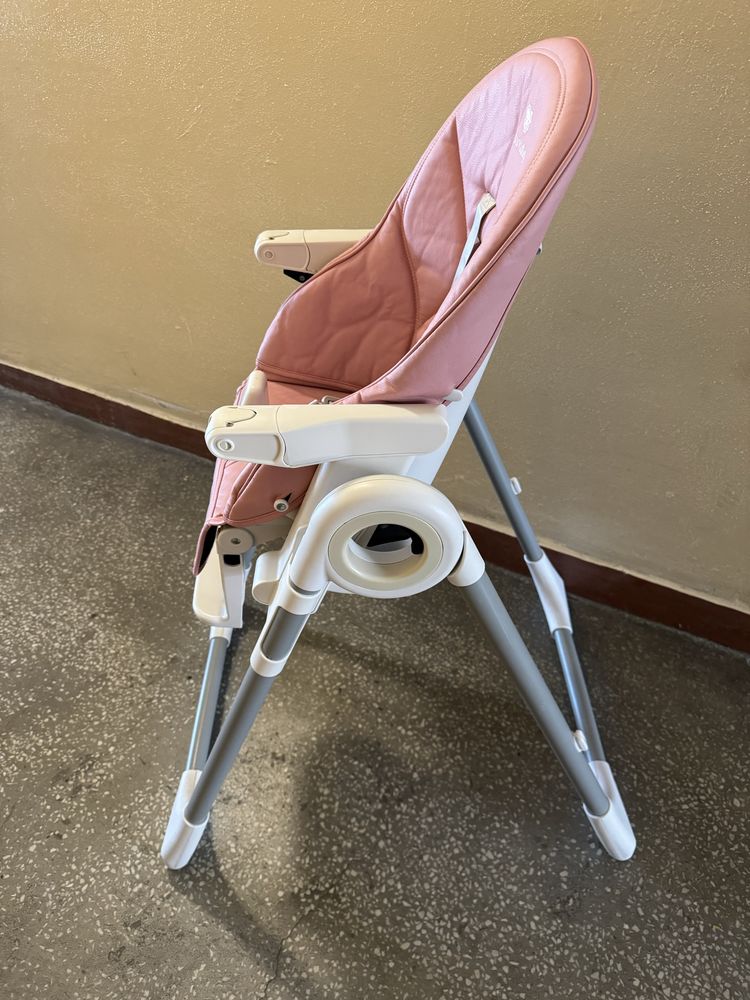 Krzesełko do karmienia SUN BABY z funkcja leżenia różowe  Fidi Pink