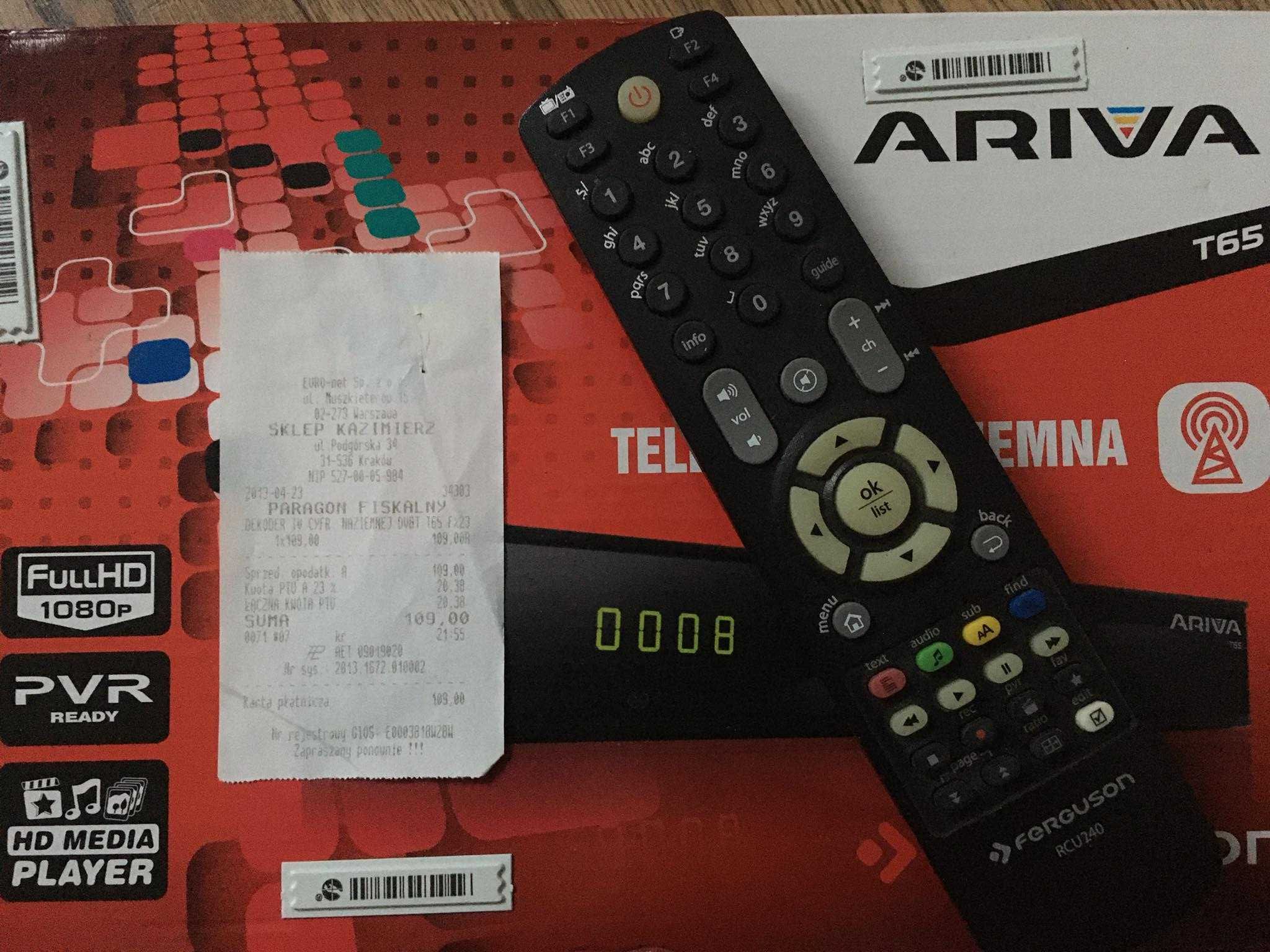 Dekoder do TV naziemnej DVB-T - Ferguson ARIVA T65