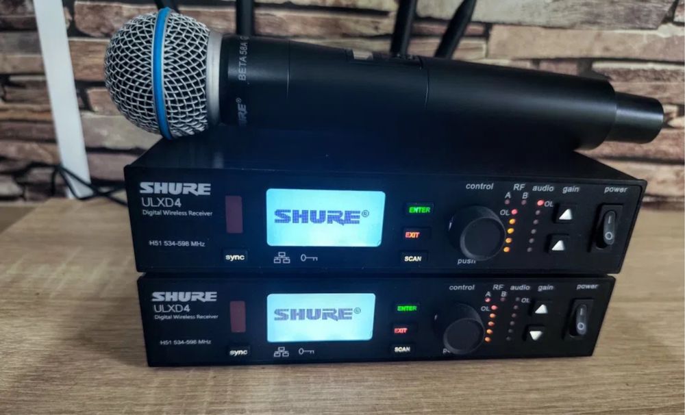 Shure ULXD Beta58,ручний мікрофон,поясний передавач,гарнітура,петличка