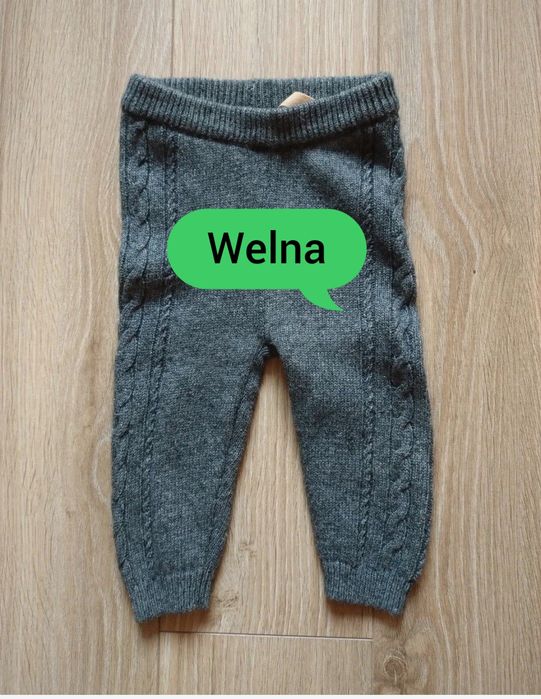 Spodnie niemowlęce z wełny Rozmiar 68