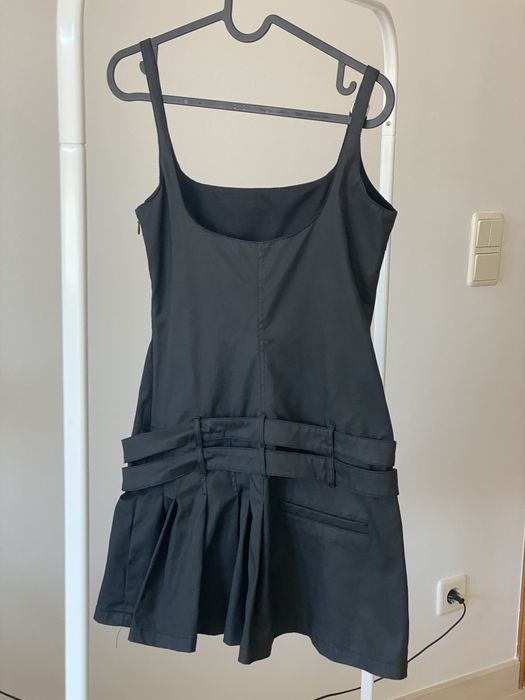 Zara VESTIDO ENCERADO COM PREGAS tam S