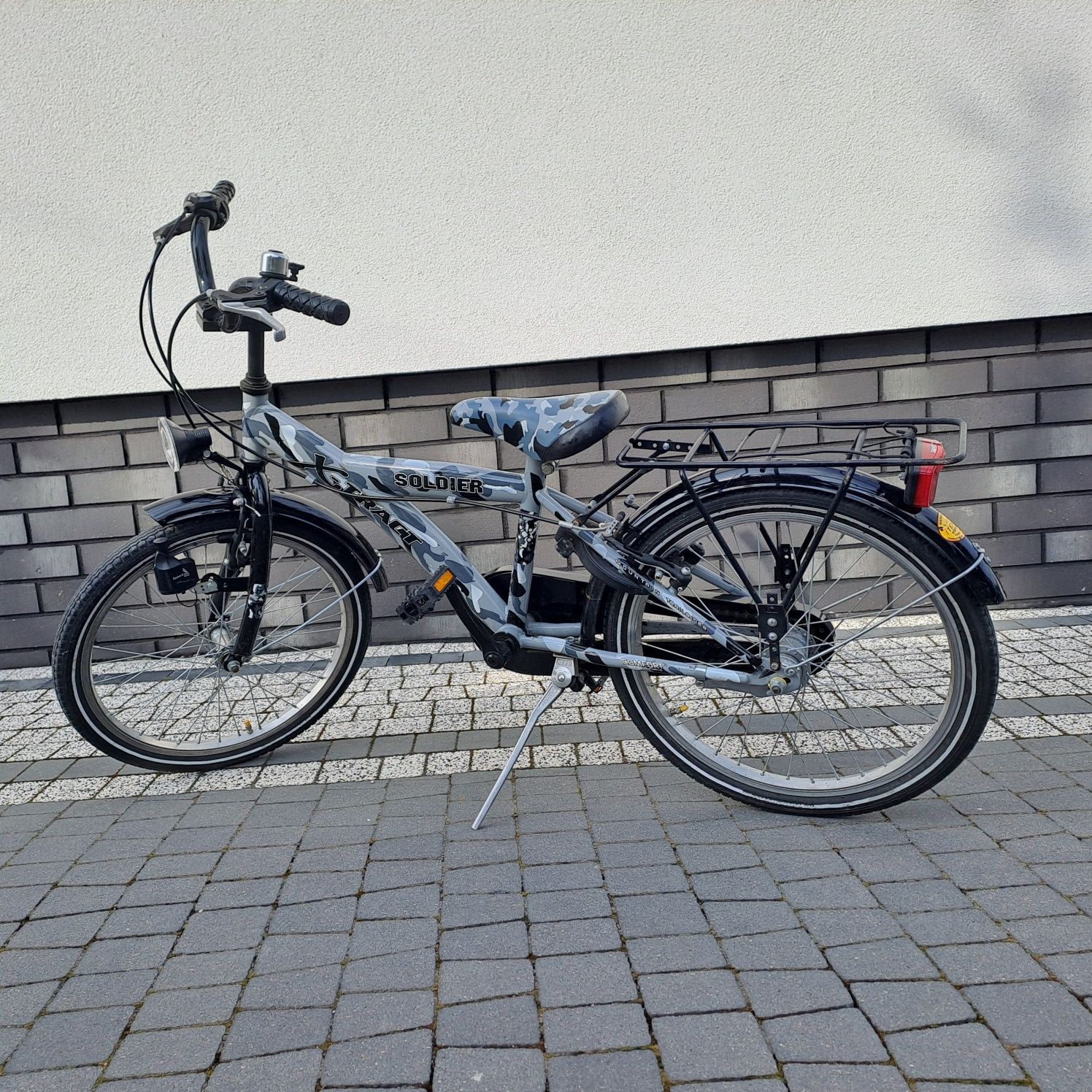 Rowerek 20" dla 7-11 latka X tract Soldier 3 biegi Shimano w piaście