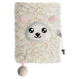 Пухнастий блокнот з овечкою на замок