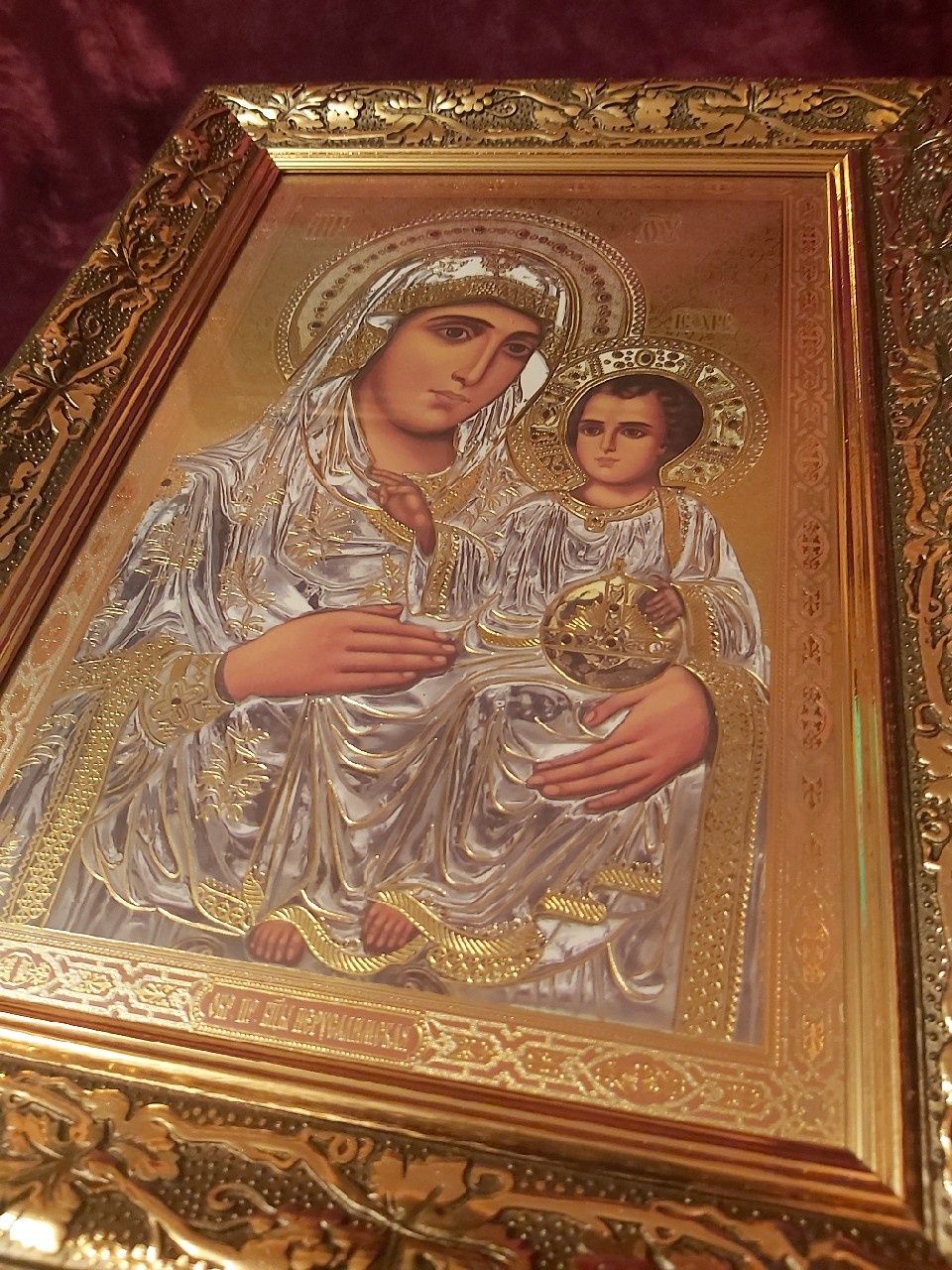 WIELKA Ikona prawosławna Matka Boska Jerozolimska. IKONA NA PREZENT.