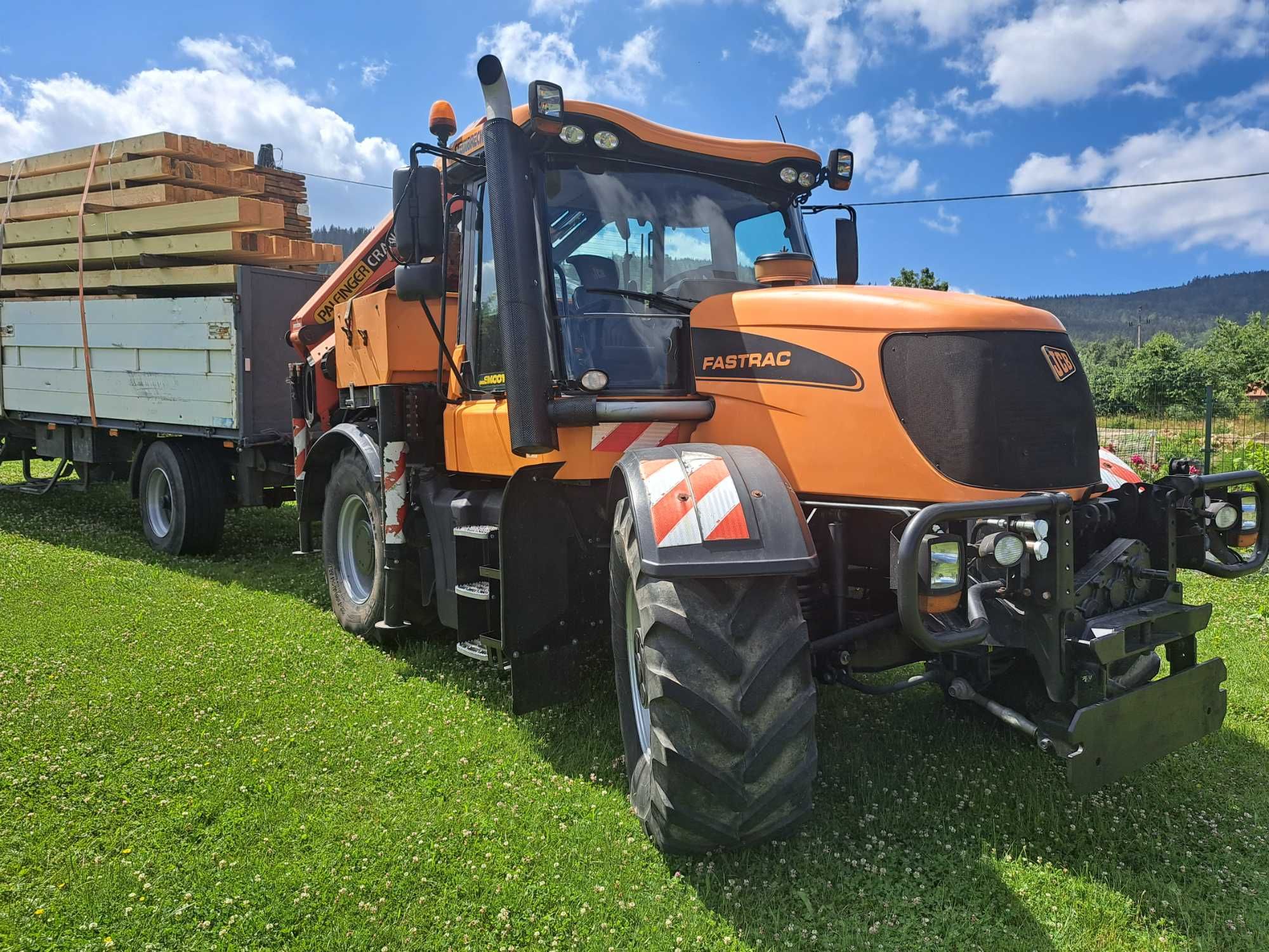 Palfinger Żuraw HDS Crane JCB Fastrac Terenowy JCB 3220 leśny wolnobie