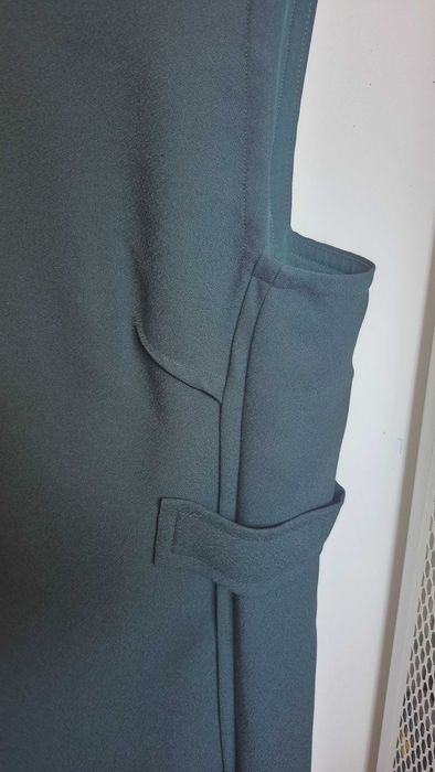 Vestido verde escuro Massimo Dutti