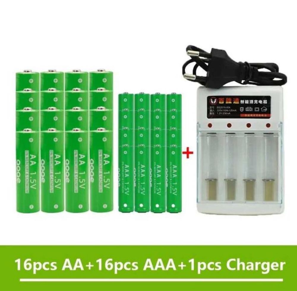 Зарядное устройство для батареек типа АА, ААА+Батарейки(Smartoools)