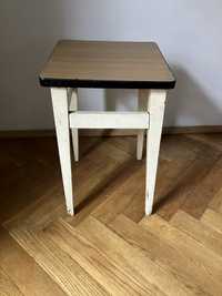 Taboret,stolek drewniany kuchenny 30x 30 cm Vintage