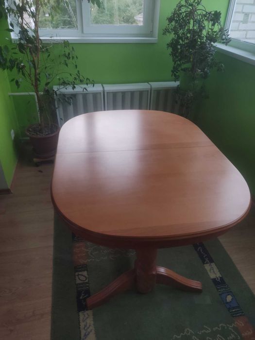 Стіл обідній розкладний + 6 стільців
