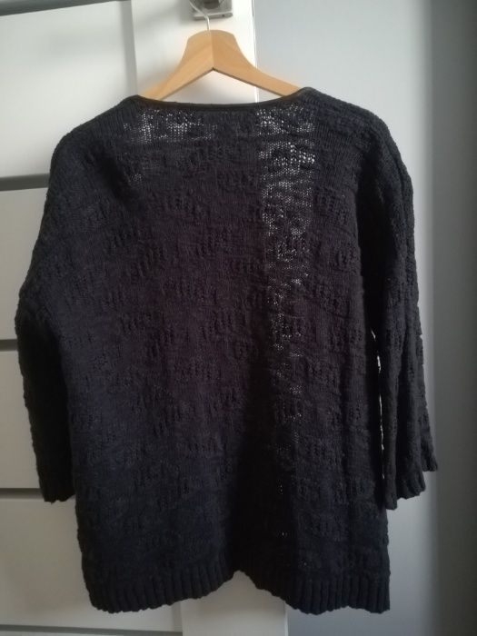 Sweter kardigan Mango, rozmiar M, kolor granatowy