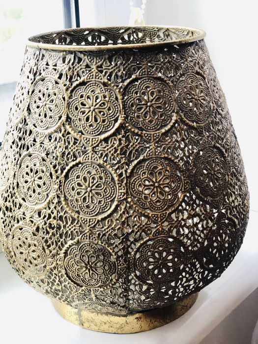 Lampion metalowy orientalny, boho styl