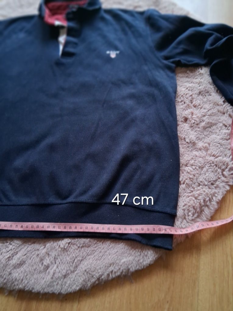 Bluza polo stylowa Gant xl,granatowa bawełniana męska