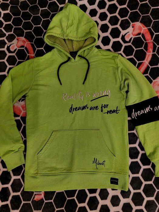 Neonowa żarówiasta bluza męska