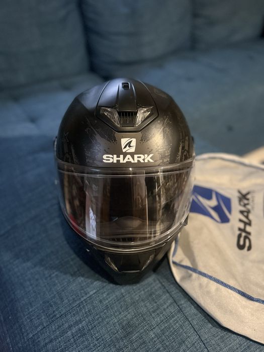 Capacete de moto shark, com luses e saco do capecete