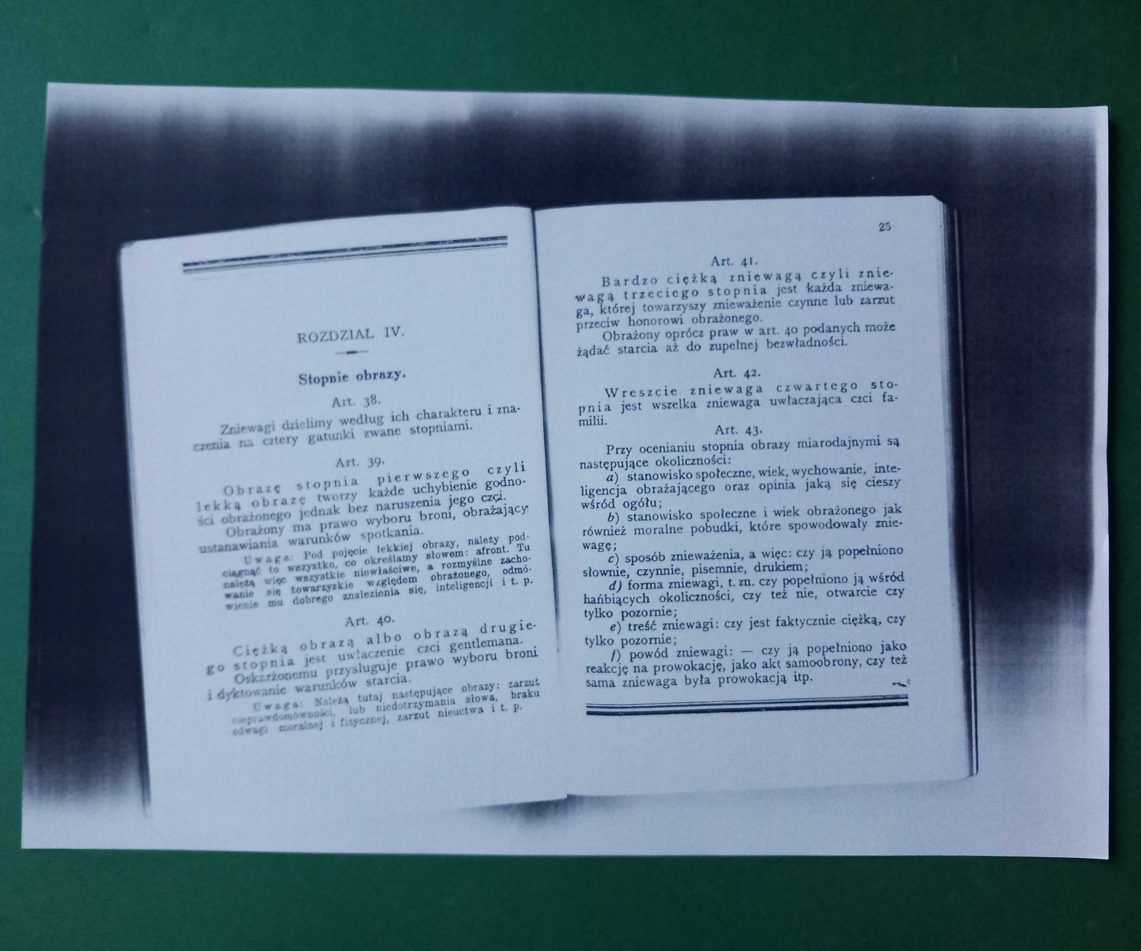 Polski kodeks honorowy 1939 r. Władysław Boziewicz – kopia książki