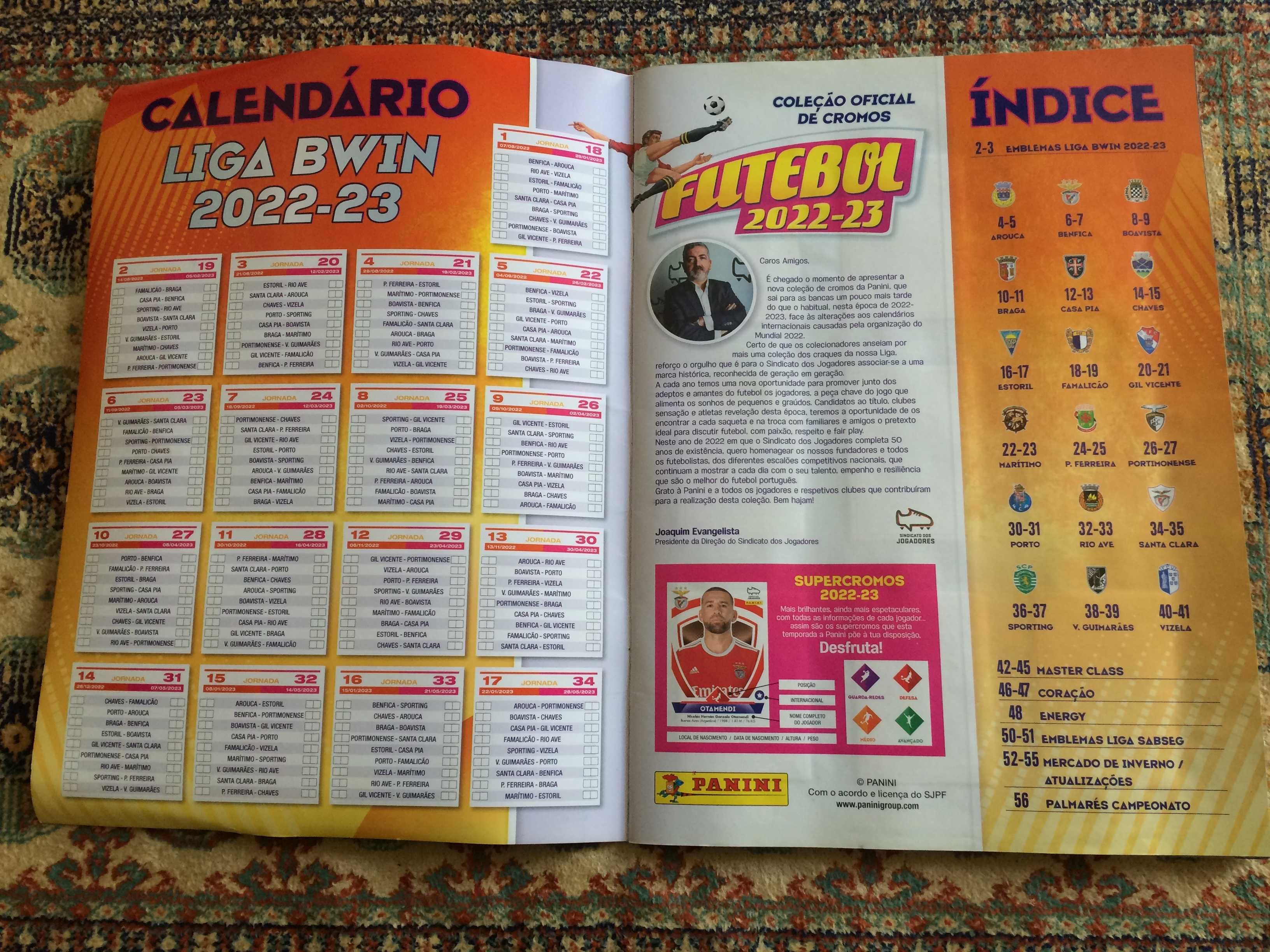Caderneta completa cromos Panini , liga Bwin época 2022-23