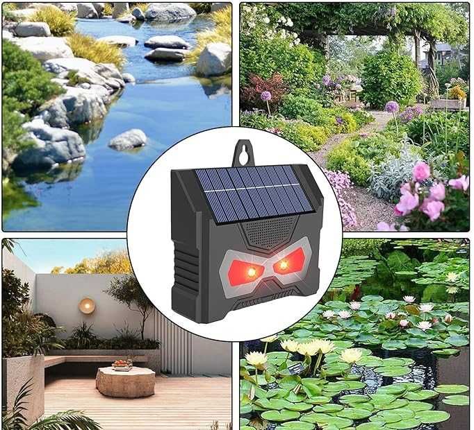 Solarny odstraszacz zwierząt kun gryzoni szczurów ultradźwiękowy
