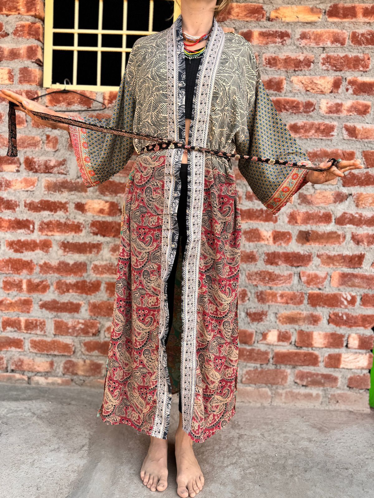 Kimono patchwork długie
